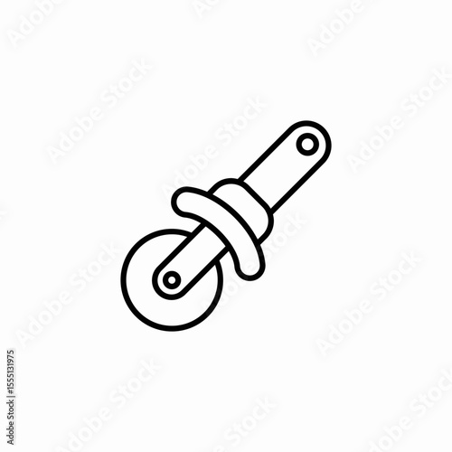 pizza cutter icon sign vector