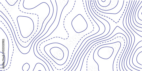 Abstract topography contour map background design .modern design with white background and blue wave lines .geography contour map linear background vector illustration