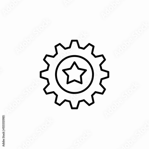 premium settings icon sign vector