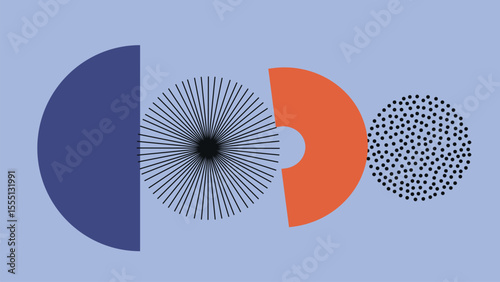 Halftone graphic circle background