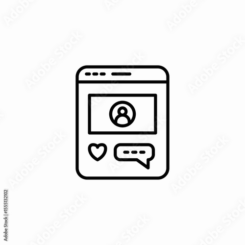 profile comments icon sign vector