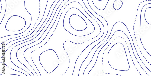 Abstract topography contour map background design .modern design with white background and blue wave lines .geography contour map linear background vector illustration