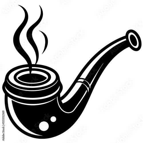 vector illustration of smoking pipe