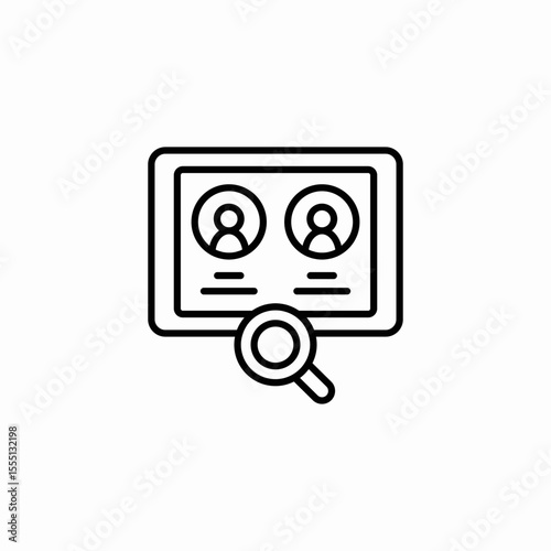 profile search icon sign vector