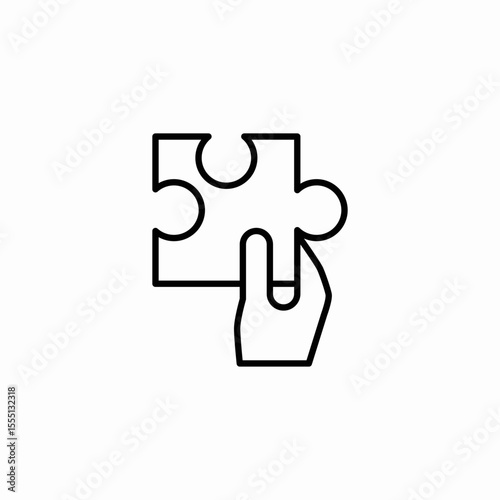 puzzle solution icon sign vector