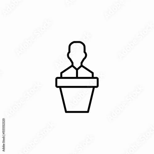 public speaking icon sign vector