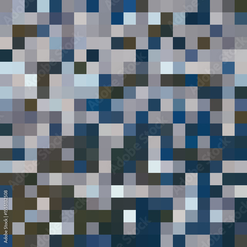 Colorful abstract mosaic background. Pixel effect. Camo and camouflage.