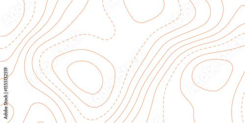 Abstract topography contour map background design .modern design with white background and golden wave lines .geography contour map linear background vector illustration