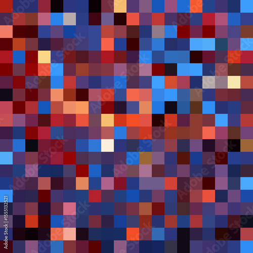 Colorful abstract mosaic background. Pixel effect. Camo and camouflage.