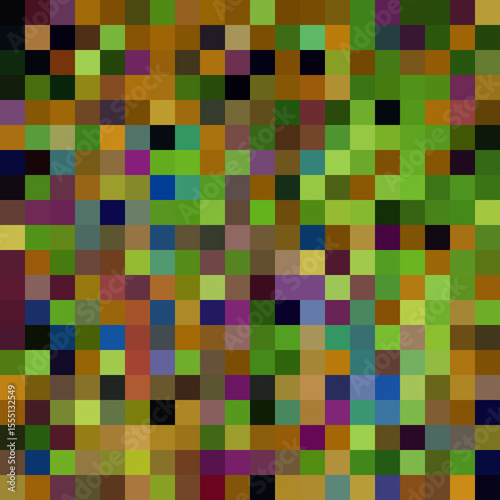 Colorful abstract mosaic background. Pixel effect. Camo and camouflage.