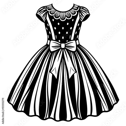 vector illustration of a fashion dress