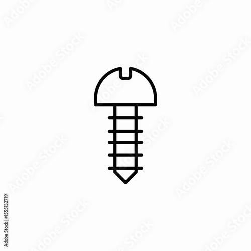 screw bolt icon sign vector