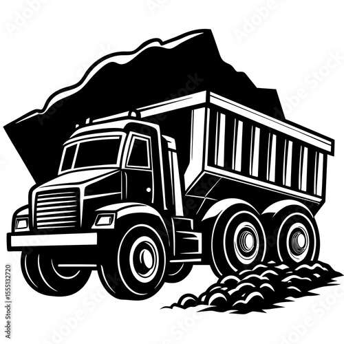 dump truck vector
