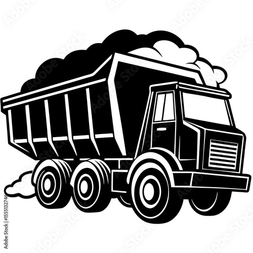 dump truck vector illustration