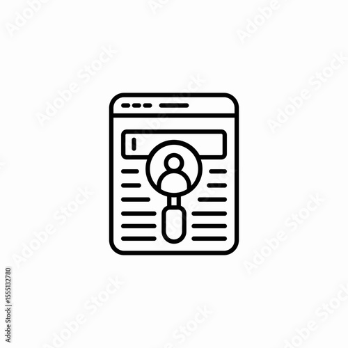 search contact icon sign vector
