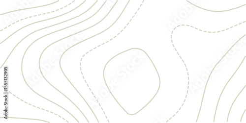 Abstract topography contour map background design .modern design with white background and gray wave lines .geography contour map linear background vector illustration