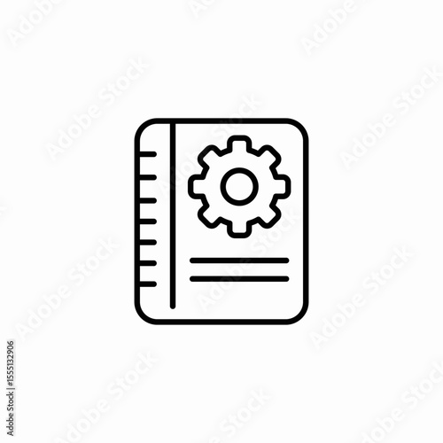 settings instruction icon sign vector