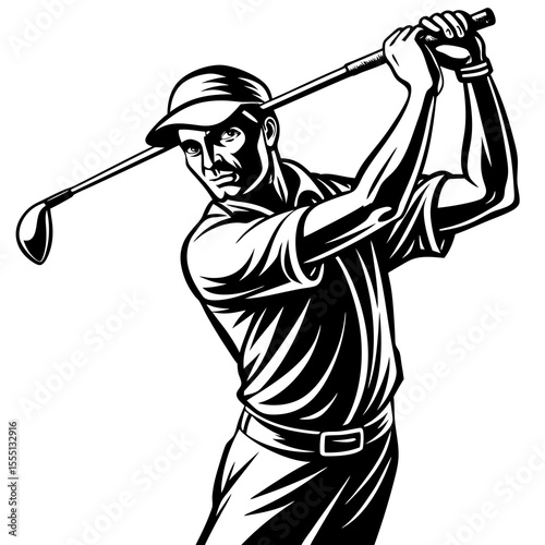 golf player silhouette
