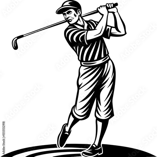 golf player silhouette