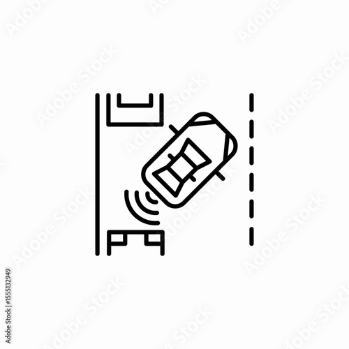 smart parking assist icon sign vector
