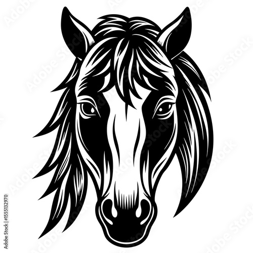 horse head vector
