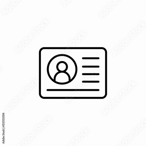 staff id card icon sign vector