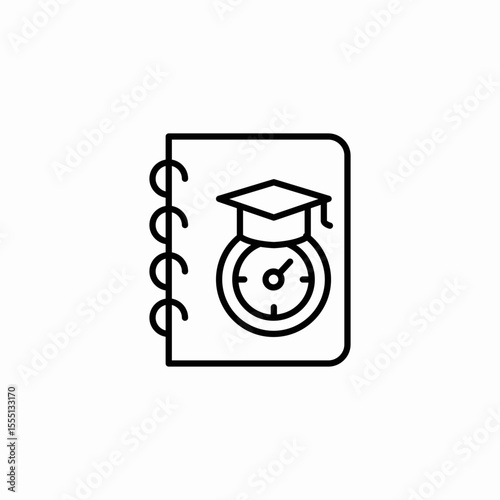 study schedule icon sign vector