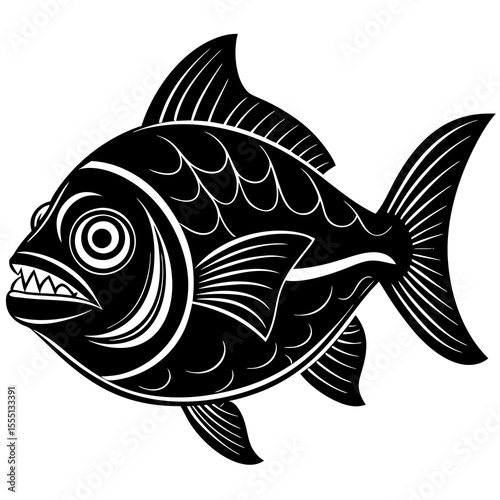 vector illustration of a fish