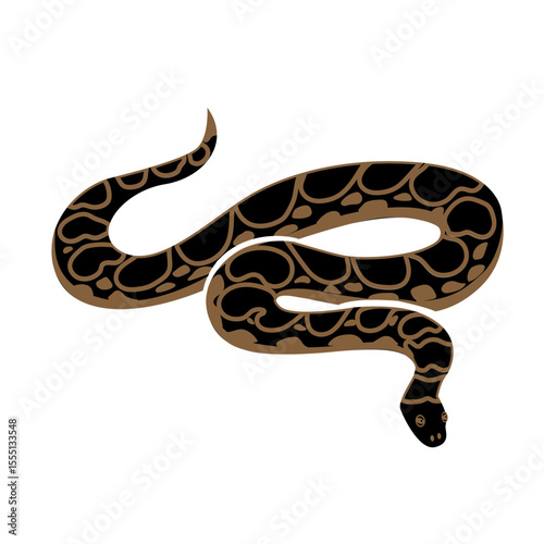 Stylized Snake Vector Illustration