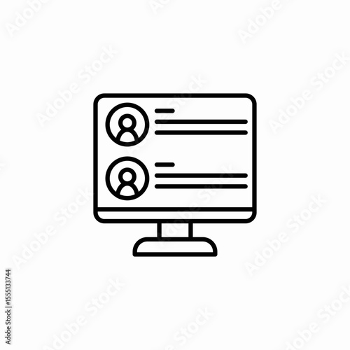 user profiles icon sign vector