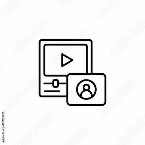 video avatar icon sign vector