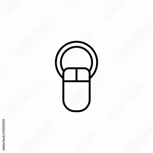 wireless computer mouse icon sign vector