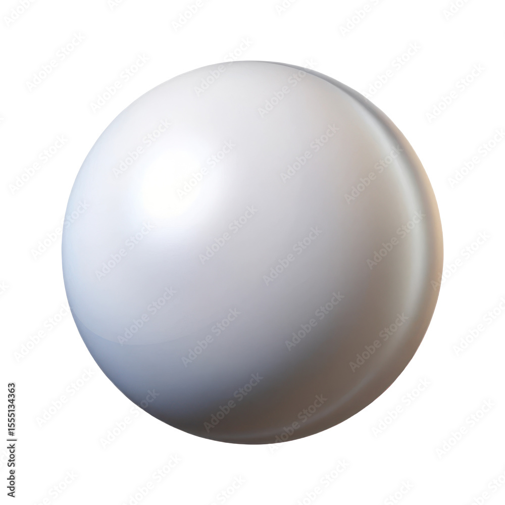 Obraz premium White sphere render illustration graphic design background abstract art smooth texture round ball shape object 3d 4k 8k