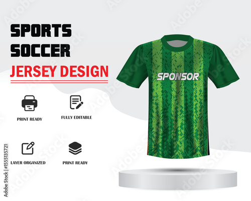 Soccer jersey design for sublimation or sports jersey design