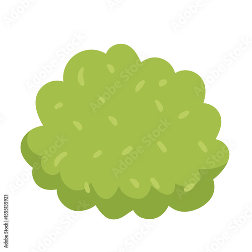 Cartoon Garden Bush Vector Illustration