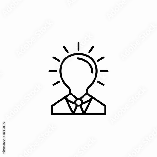 bright mind icon sign vector