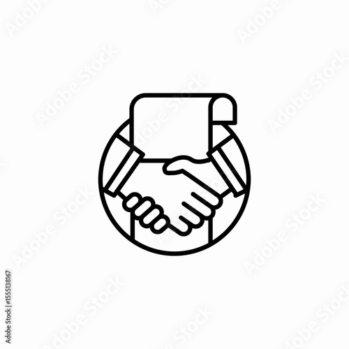 business agreement icon sign vector