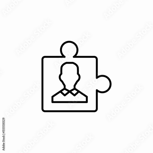 candidate match icon sign vector