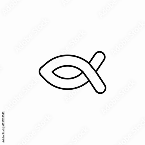 christian fish symbol icon sign vector