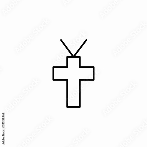 christian cross icon sign vector