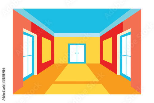 corridor with windows