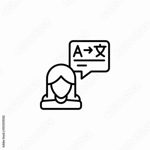 foreign language translation icon sign vector