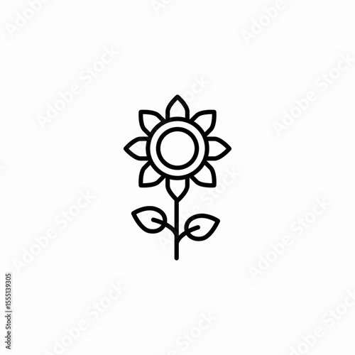 flower bloom icon sign vector