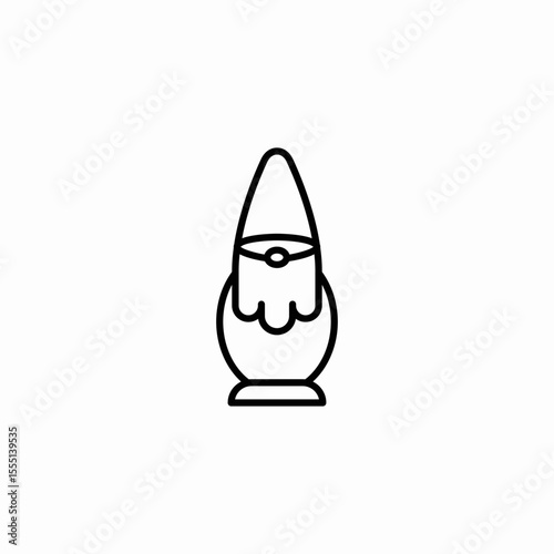 garden gnome icon sign vector