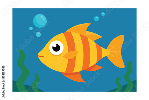 fish on a blue background