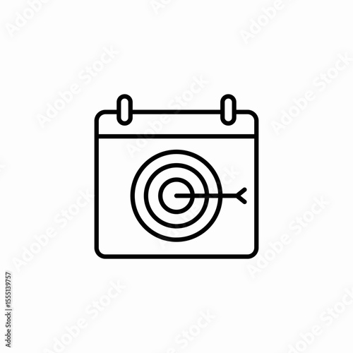 goal calendar icon sign vector