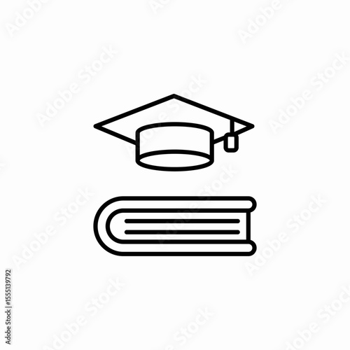 graduate book icon sign vector