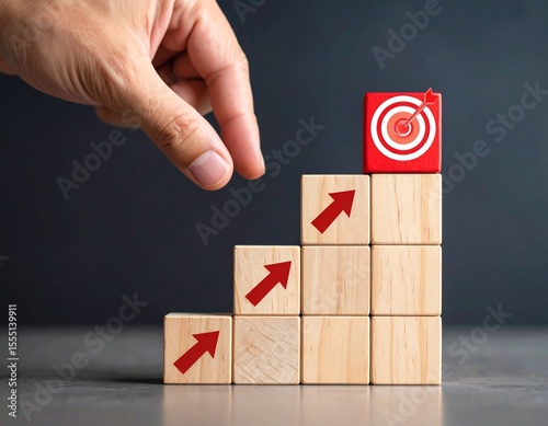Achieving Business Goals: Steps to Success Setting & Reaching Your Targets: A Visual Metaphor