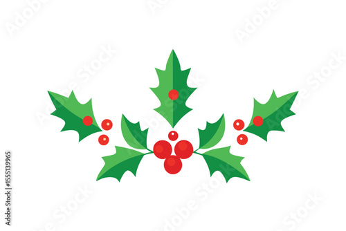 christmas holly and red berries