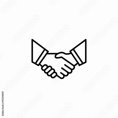 handshake agreement icon sign vector